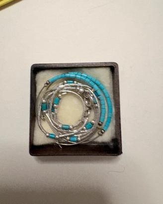 Collana in argento e turchese Orecchini P. Turches
