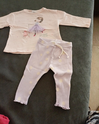 Completo neonata leggings e t-shirt Zara
