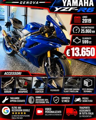 Yamaha YZF R6 R COLLETTORI ARROW FINALE AKRAPOVIC 
