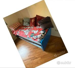 Letto singolo con secondo letto estraibile