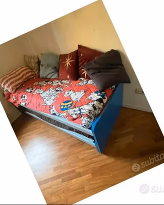 Letto singolo con secondo letto estraibile
