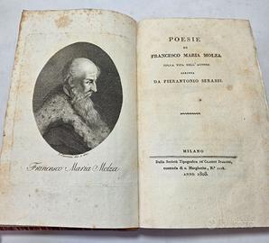 Libro Antico 1808 Poesie di Francesco Maria Molza
