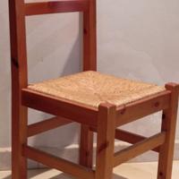 Sedie da cucina in legno impagliate