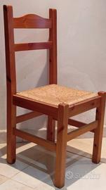 Sedie da cucina in legno impagliate