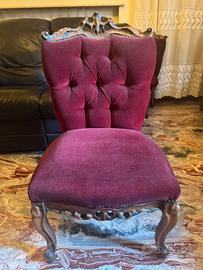 Sedie rosso di velluto