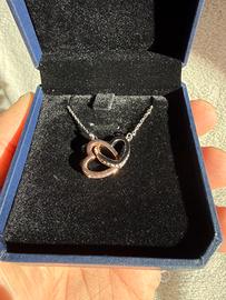 Collana bicolore cuori intrecciati Kami Idea donna