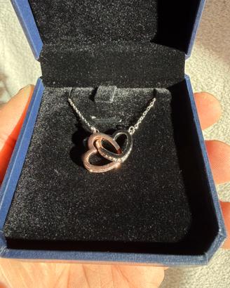 Collana bicolore cuori intrecciati Kami Idea donna