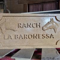 Insegna in Tufo Pietra naturale