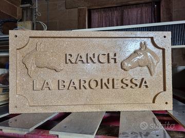 Insegna in Tufo Pietra naturale