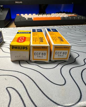 3 valvole EF80 Philips/Siemens mai usate