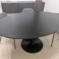 TAVOLO OVALE NERO OPACO