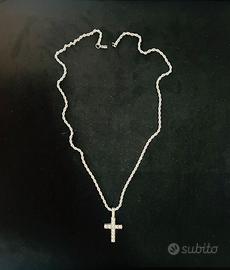 Collana con crocifisso - argento