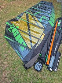 vela windsurf slalom 7.6 ,albero, prolunga, boma