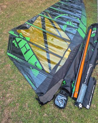 vela windsurf slalom 7.6 ,albero, prolunga, boma