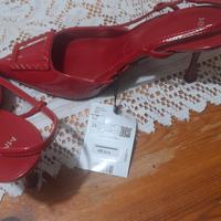 décolleté MANGO vernice rossa 38