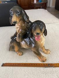 Cuccioli di bassotto in ceramica vintage