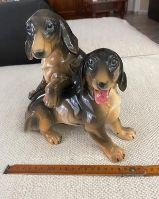 Cuccioli di bassotto in ceramica vintage