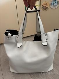 Borsa Koan bianca vera pelle