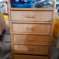 cassettiera in vimini