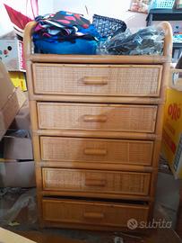 cassettiera in vimini