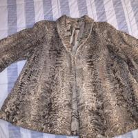 PELLICCIA IN PERSIANO GRIGIO, A TREQUARTI