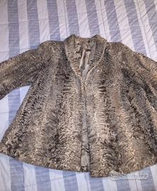 PELLICCIA IN PERSIANO GRIGIO, A TREQUARTI