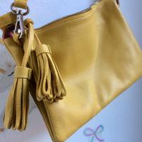 Borsa tracolla pelle senape Pelletteria Veneta