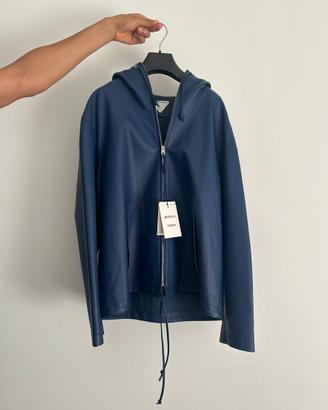 Bottega Veneta giubbotto con cappuccio in nappa