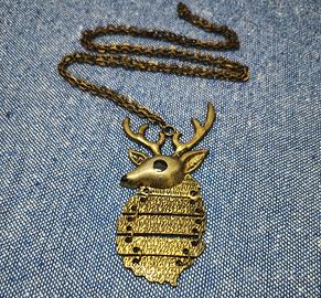 Collana Ciondolo Cervo Bambi Disney NUOVA