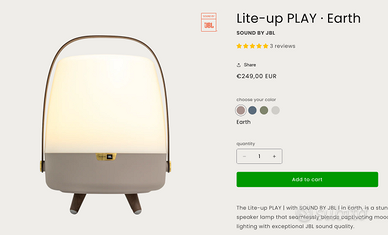 Kooduu Lampada Cassa  Portabile - SOUND BY JBL