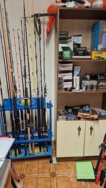 lotto canne da pesca e mulinelli nuovi 