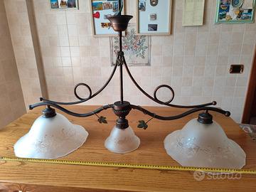 lampadario grande arte povera 