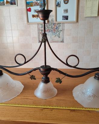 lampadario grande arte povera 
