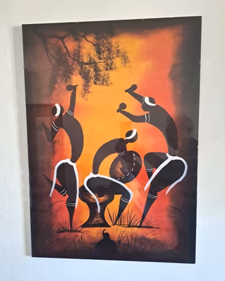 QUADRO Stampa Tela Dipinto Etnico Africano