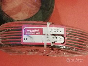 Cavo bipolare rosso/nero 2x1,5mmq MONDINI 100m