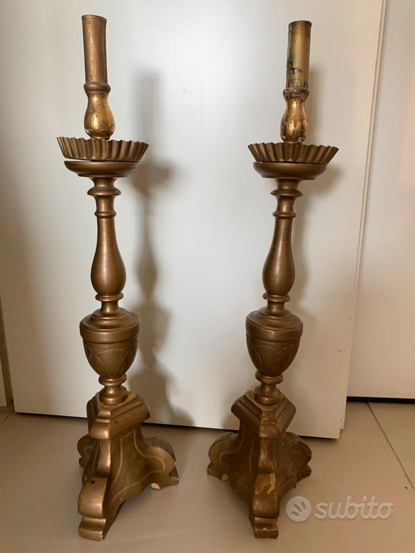 2 Candelabri Da Pavimento Oro 5 Bracci Con Paralume Acrilico | Altezza 100 Cm | Portacandele Per Matrimoni E Feste | Adatti Per Candele LED - 2