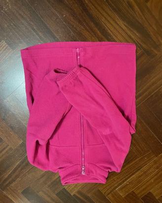 Felpa termica rosa taglia 7-8 anni