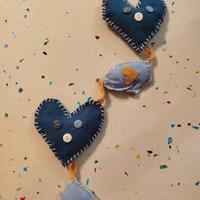 Decorazione cuori appendibile