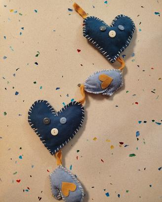 Decorazione cuori appendibile