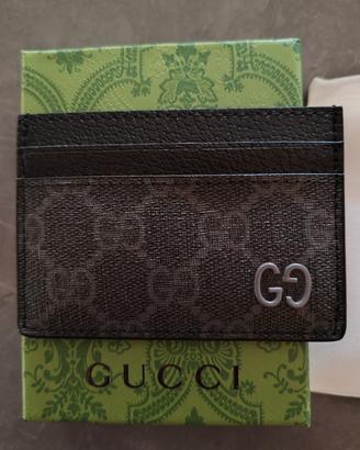 Porta card Gucci grigio