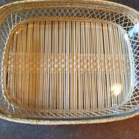 Pirofila Pyrex 25x33 con cesto vimini abbinato