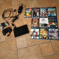 PlayStation  2 con 2 Joystick e 10 giochi 