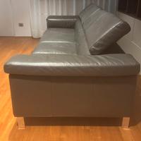 Divano antracite pelle spessorata 3,10m
