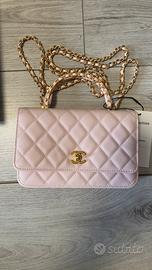 Chanel Wallet on chain con top handle rosa