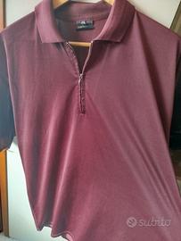 Polo uomo rosso bordeaux intenso 