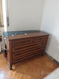 cassettiera 4 cassetti in legno