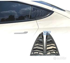 COPRI VETRI LATERALI TESLA MODEL 3 17-20 LOOK NERO