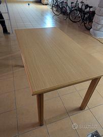 tavolo nuovo più 6 sedie, legno massello 