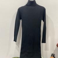 Vestito nero a costine