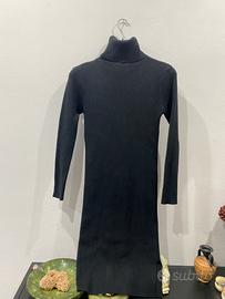 Vestito nero a costine